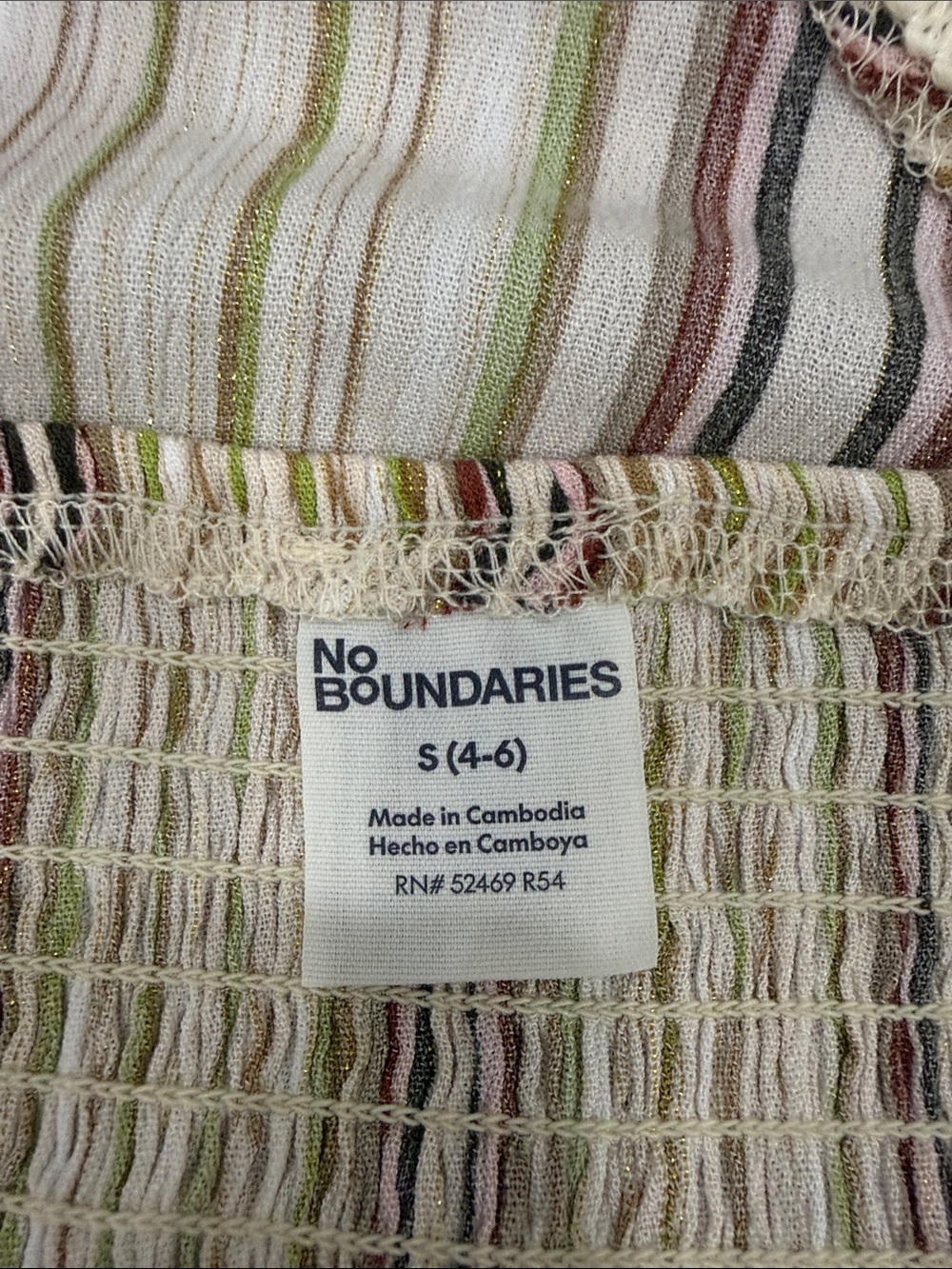 Striped Wide-Leg Pull-On Pants and crop top in Beige and Olive - Picture 3 of 3